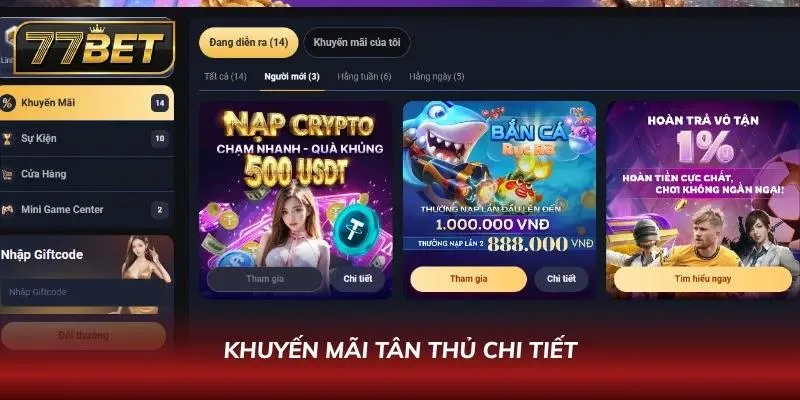 Thống kê các chương trình tri ân đặc quyền cho tài khoản mới