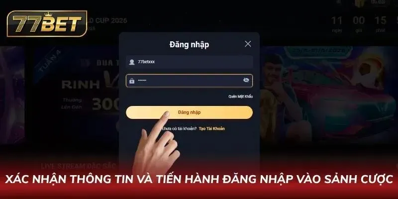 Đăng Nhập 77BET Nhanh & Bảo Mật | Hướng Dẫn Chi Tiết 2026 Xác nhận thông tin và tiến hành đăng nhập vào sảnh cược