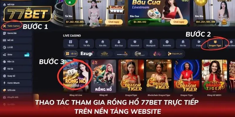 Cách Chơi Rồng Hổ 77BET - Hướng Dẫn Chi Tiết & Mẹo Thắng Lớn 2026 Tiến hành tham gia thông qua website chính thức