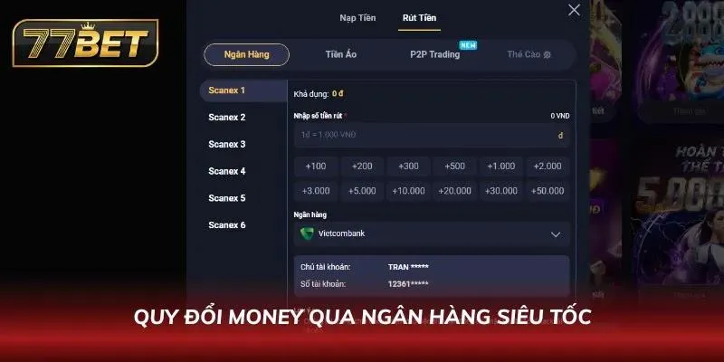 Rút Tiền 77BET Bao Lâu? Hướng Dẫn Chi Tiết Và Nhanh Nhất 2026 Ngân hàng siêu tốc và cách thực hiện ở nhà cái trong 2 phút