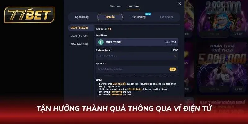 Rút Tiền 77BET Bao Lâu? Hướng Dẫn Chi Tiết Và Nhanh Nhất 2026 Liên kết ví điện tử chỉ với một lần quét mã