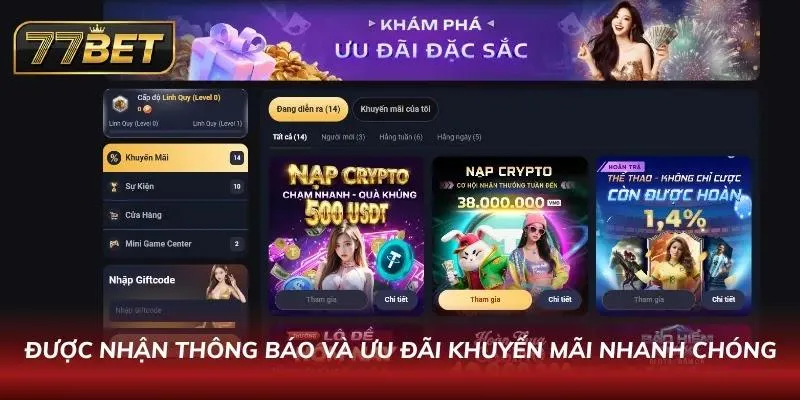 Nắm trọn toàn bộ thông báo của nhà cái trong lòng bàn tay