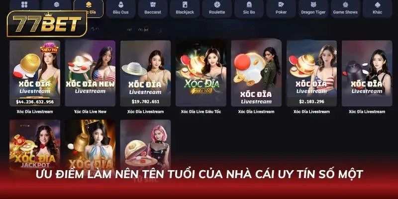 Cách Chơi Xóc Đĩa 77BET: Hướng Dẫn Chi Tiết Và Mẹo Thắng Khám phá ưu điểm không thể bỏ qua của nhà cái